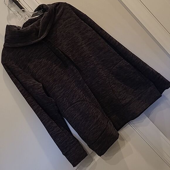 Stillwater Black and Grey Cowl Neck with Drawstring Sweatshirt - Picture 1 of 7